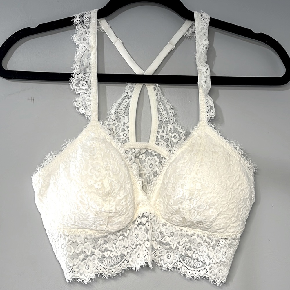 Beige lace bralette
